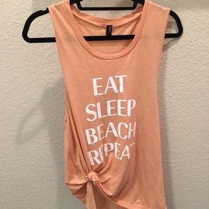 Peach muscle tee